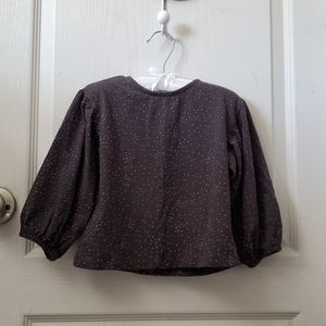 Zara Dot Balloon Sleeve Top